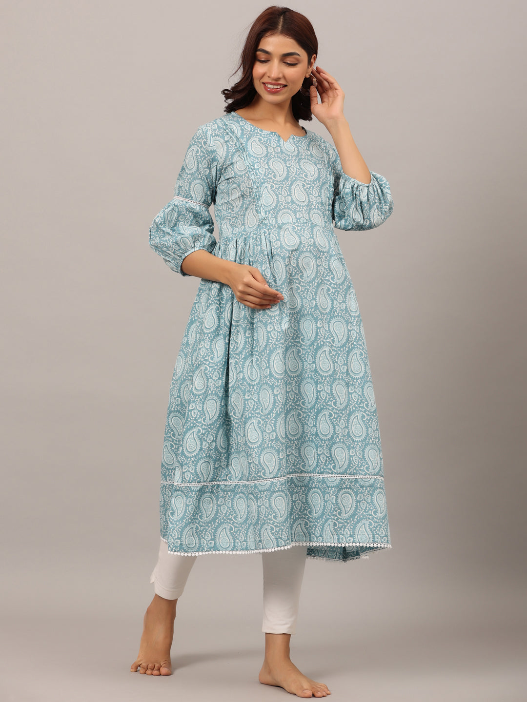 Paisley Finesse Maternity & Nursing Kurta