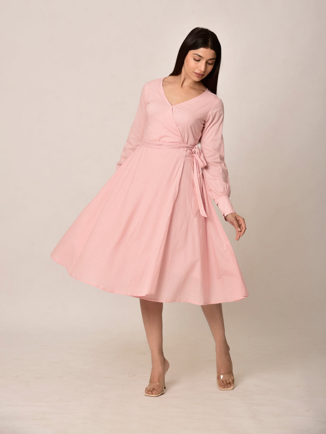 Rosy Glow Cotton Dress