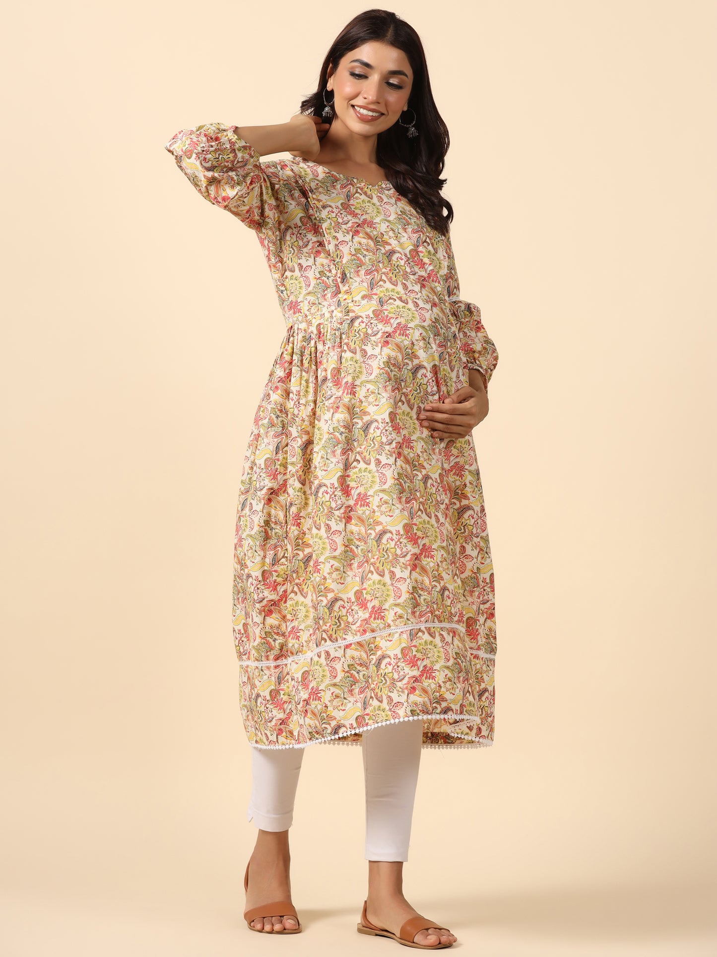 Artistic Bloom Maternity & Nursing Kurta
