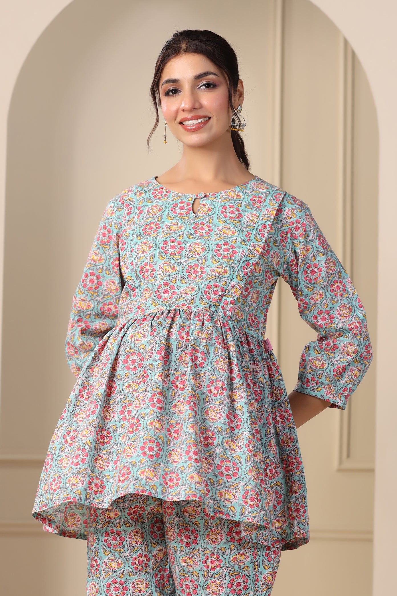 Marine Floral Maternity & Nursing Set