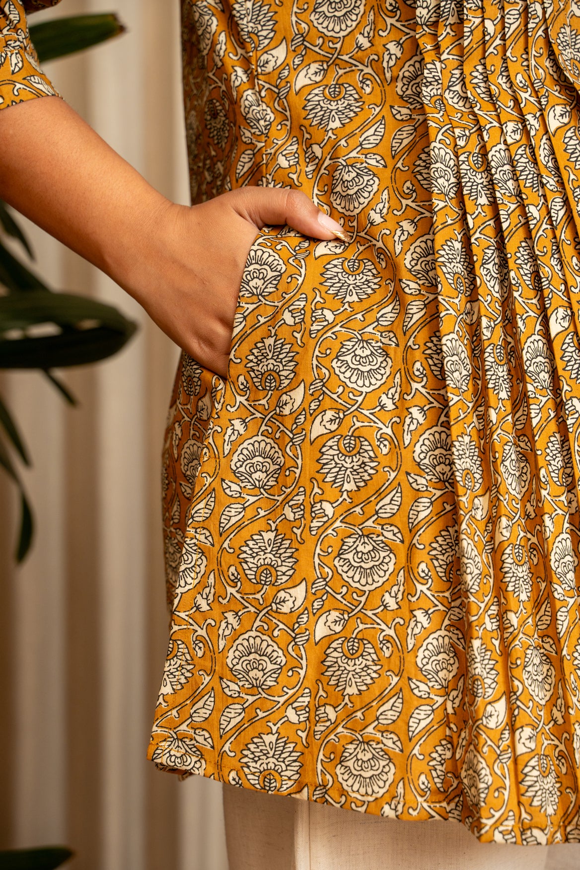 Everyday Bloom Mustard Maternity & Nursing Top