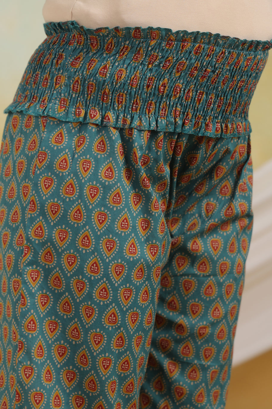 Teal Tranquility Maternity & Nursing Kurta Set