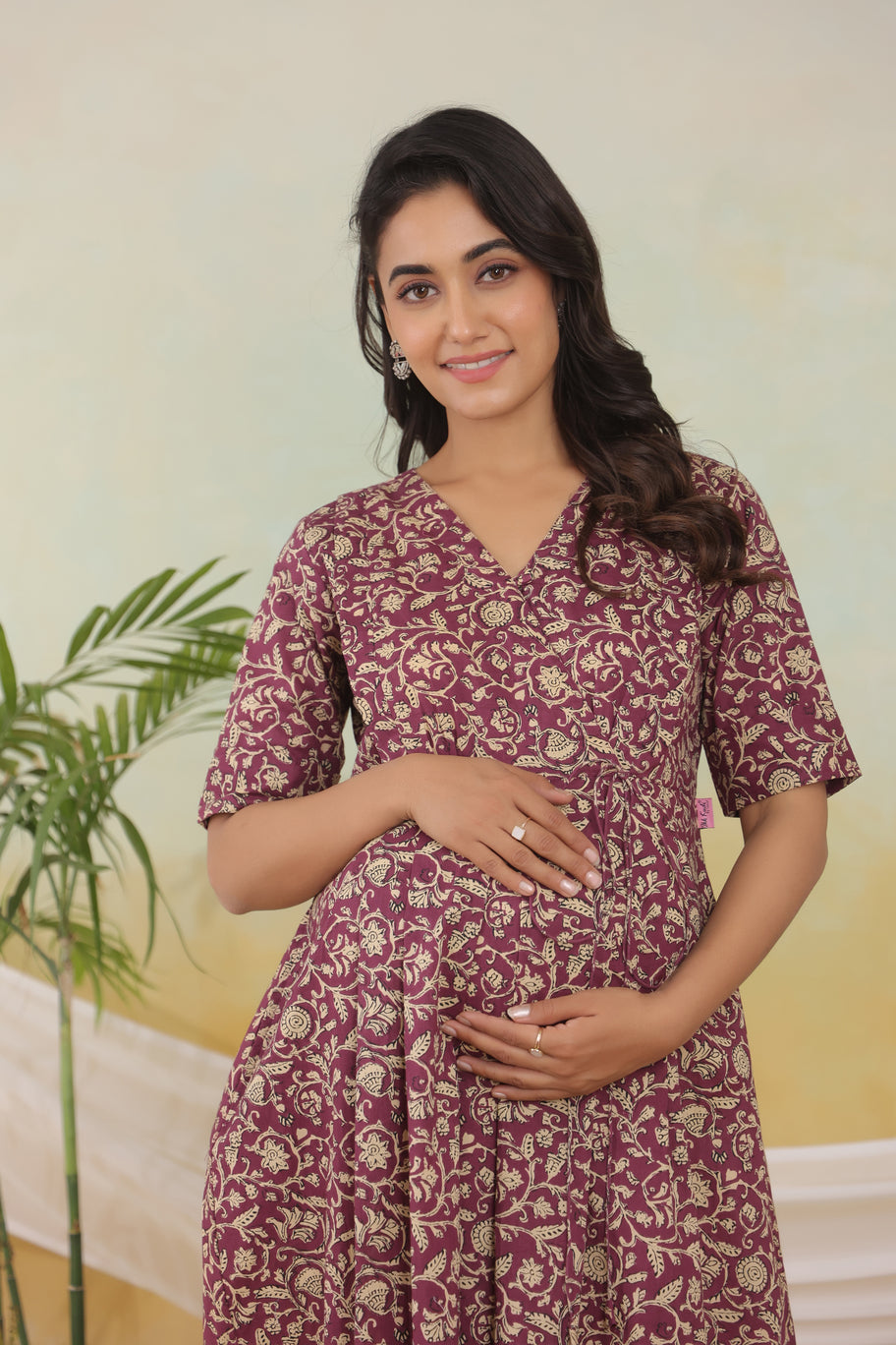 Floral Soiree Angrakha Maternity & Nursing Dress