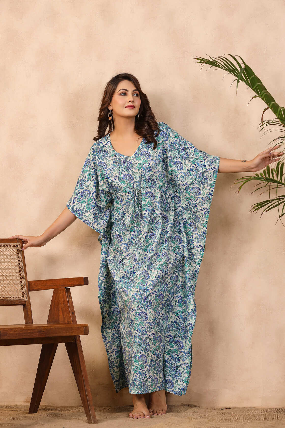 Aqua Life Cotton Kaftan