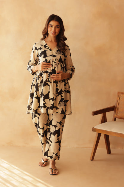 Ink & Ivory Bloom Maternity & Nursing Co-ord Set