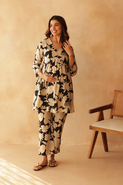 Ink & Ivory Bloom Maternity & Nursing Co-ord Set