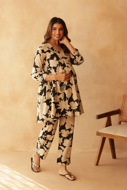 Ink & Ivory Bloom Maternity & Nursing Co-ord Set
