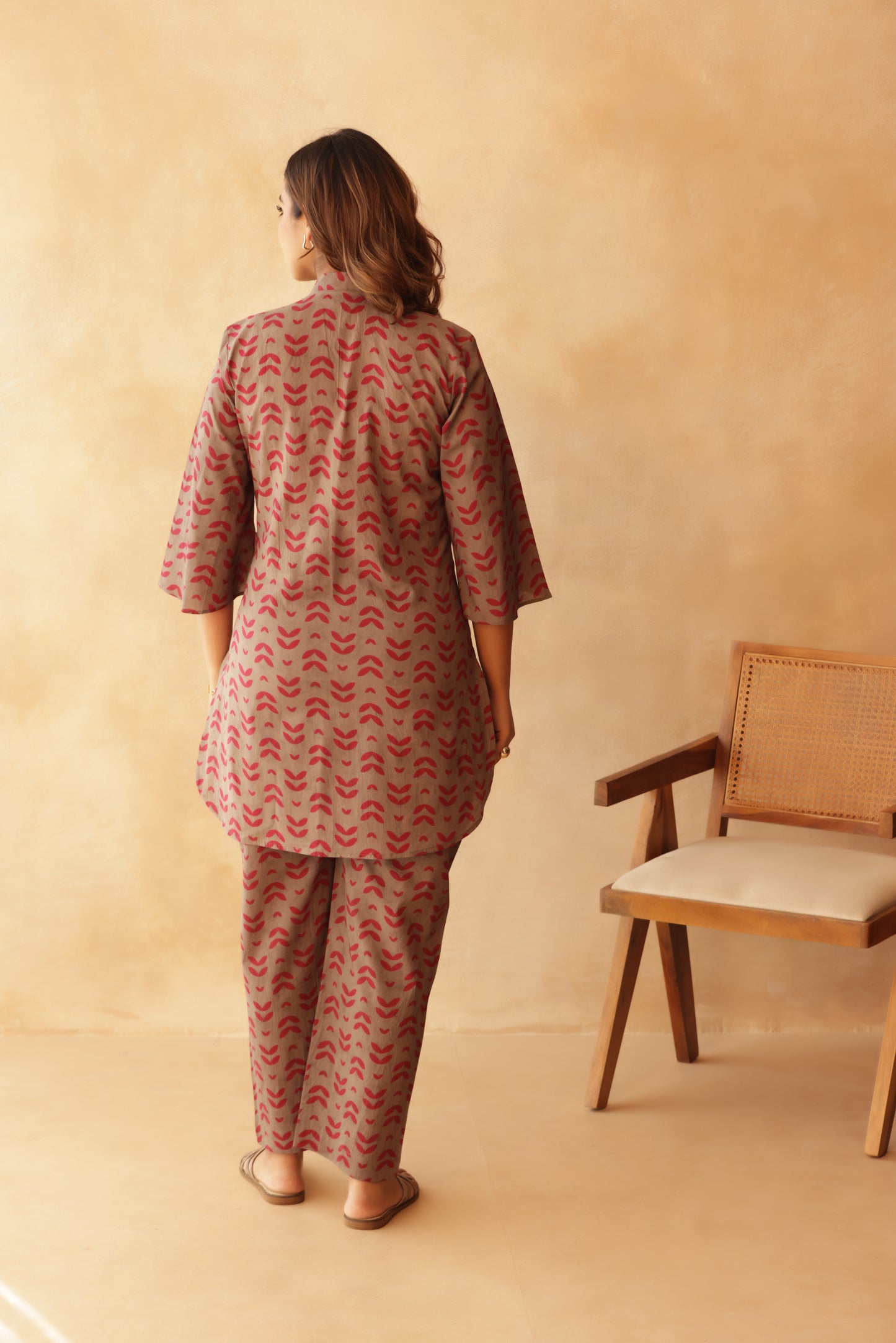 Gulabi Patta Maternity & Nursing Co-ord Set