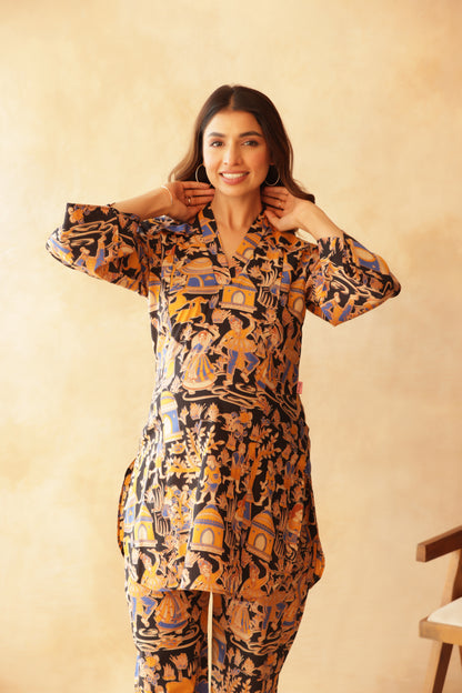 Midnight Folk Tale Maternity & Nursing Co-ord Set