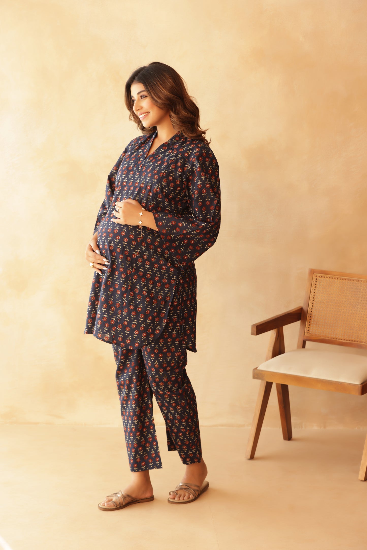 Twilight Bloom Maternity & Nursing Co-ord Set