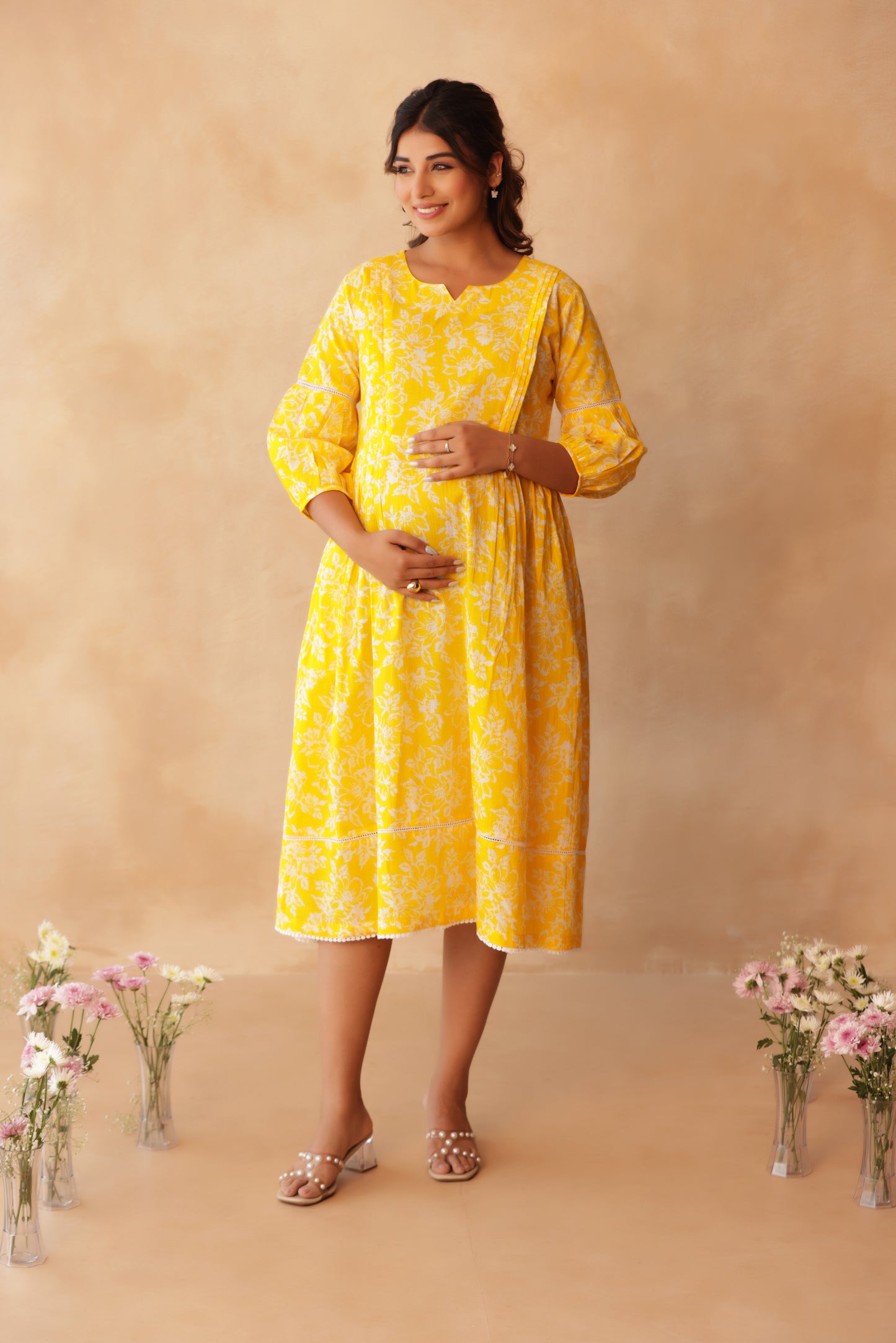 Basanti Bloom Maternity & Nursing Dress