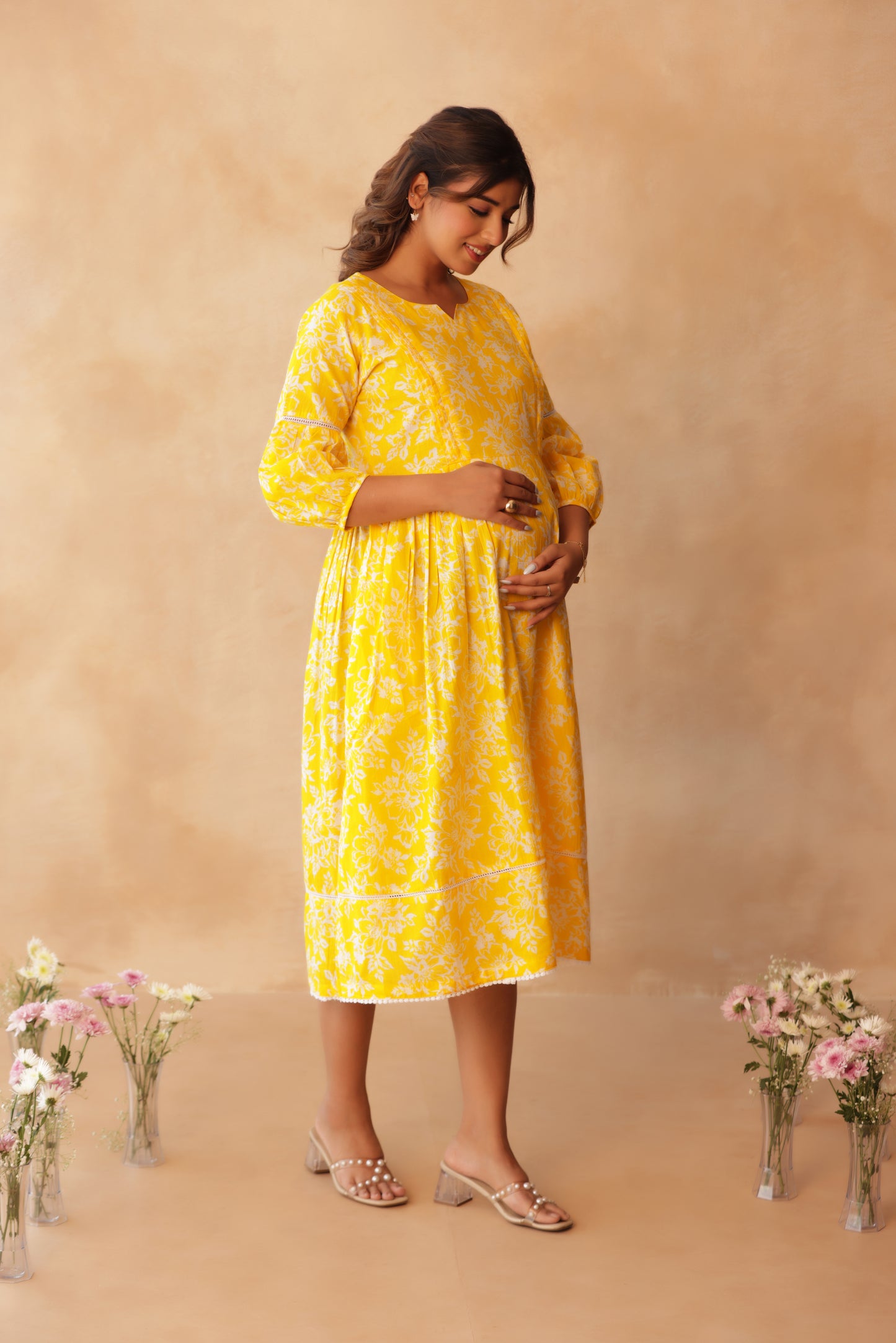 Basanti Bloom Maternity & Nursing Dress