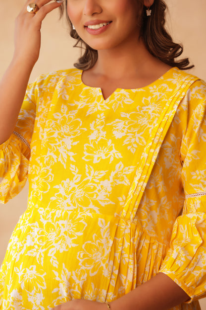 Basanti Bloom Maternity & Nursing Kurta