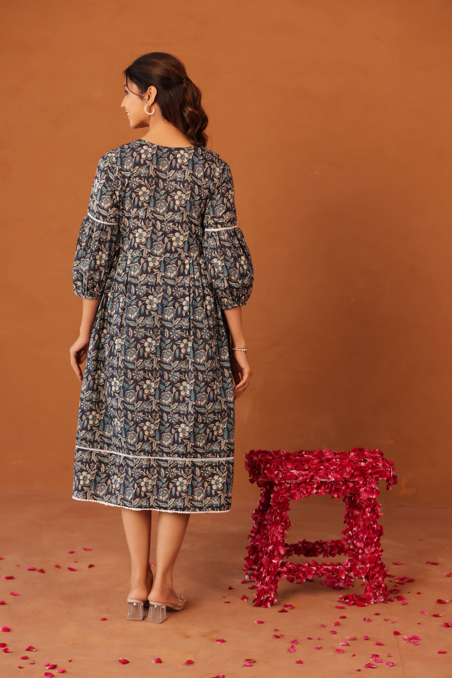 Blue Meadow Calm Maternity & Nursing Dress