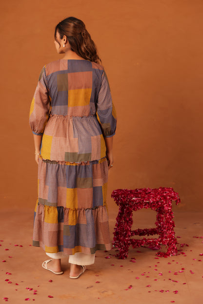 Colorblock Stripe Story Maternity & Nursing Kurta