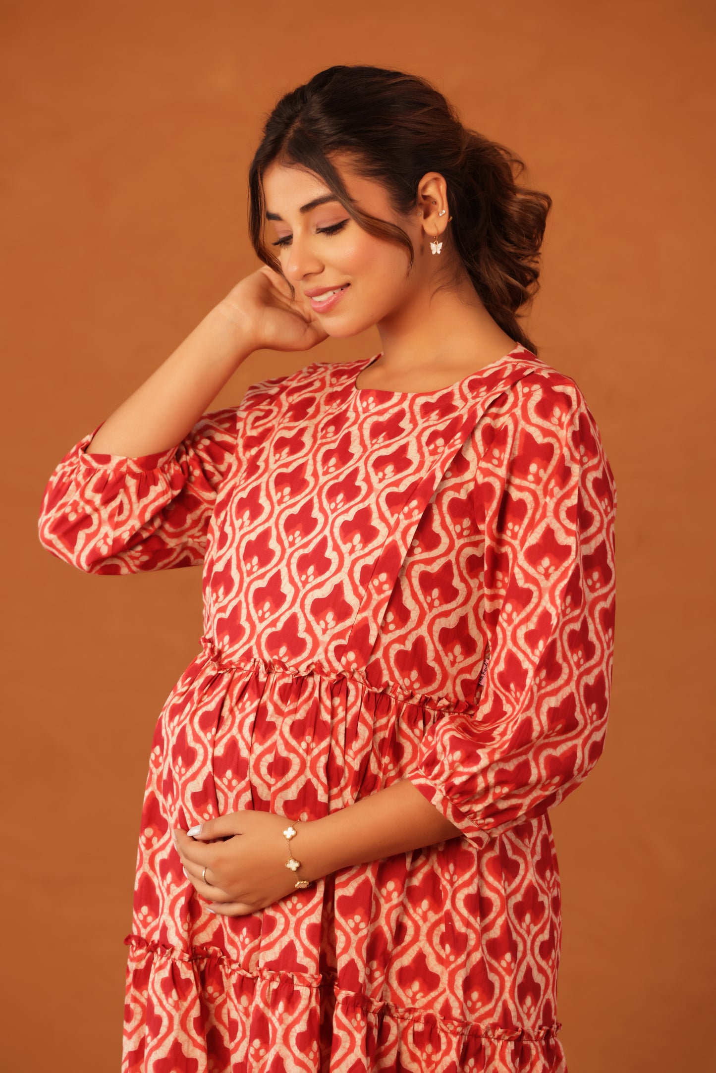 Ruby Heritage Bloom Maternity & Nursing Kurta