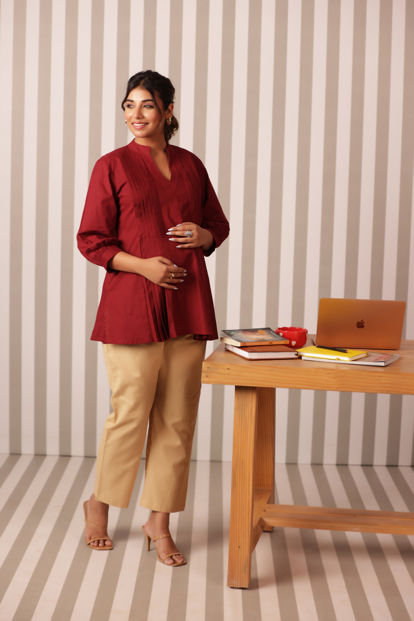 Burnt Rose Maternity & Nursing Top