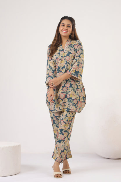 Pashmina Floral Bloom Co-ord Set