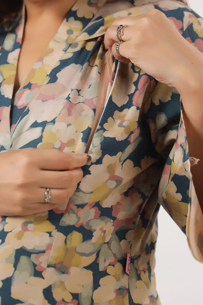 Pashmina Floral Bloom Maternity & Nursing Co-ord Set