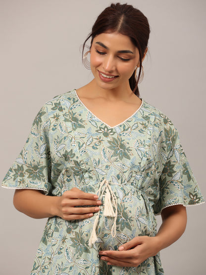 Savannah Safari Maternity & Nursing Kaftan Kurta