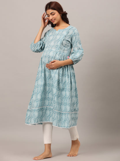 Paisley Finesse Maternity & Nursing Kurta