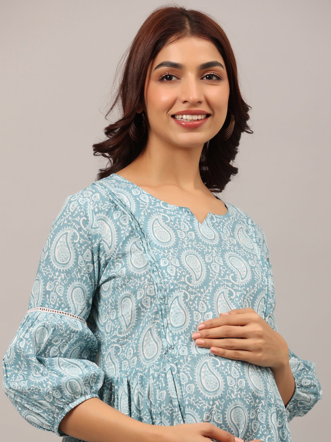Paisley Finesse Maternity & Nursing Kurta