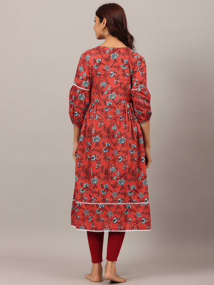Fierce Floral Maternity & Nursing Kurta