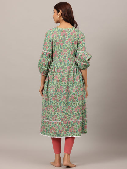 Spring Whisper Maternity & Nursing Kurta