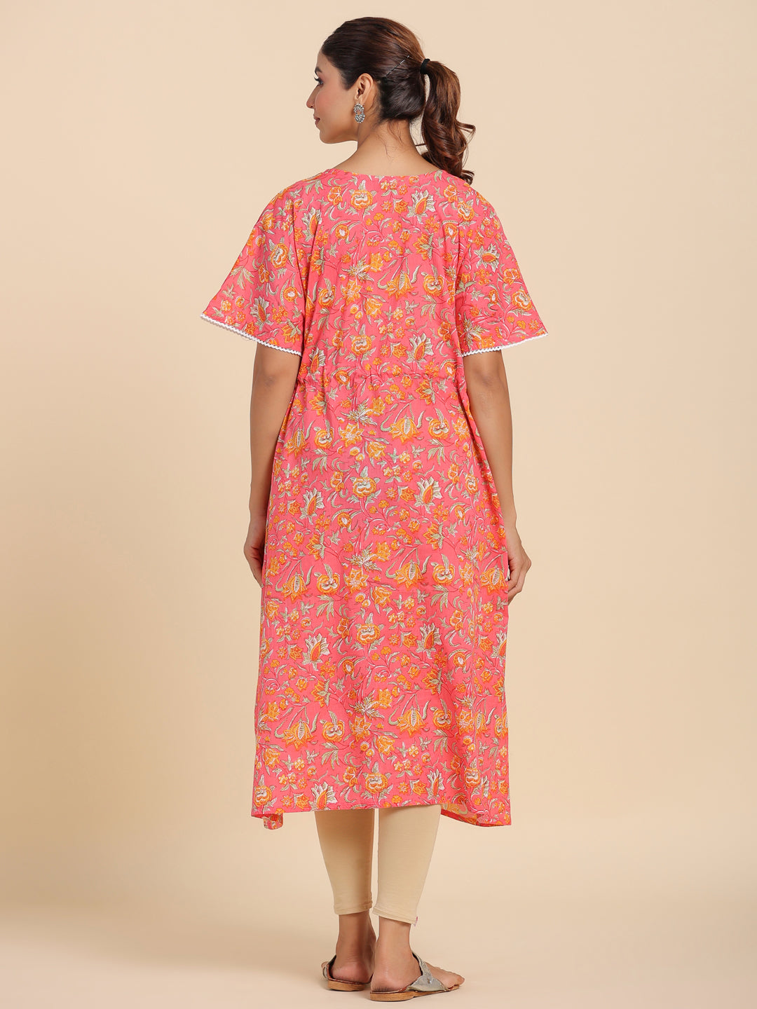 Crimson Garden Maternity & Nursing Kaftan Kurta