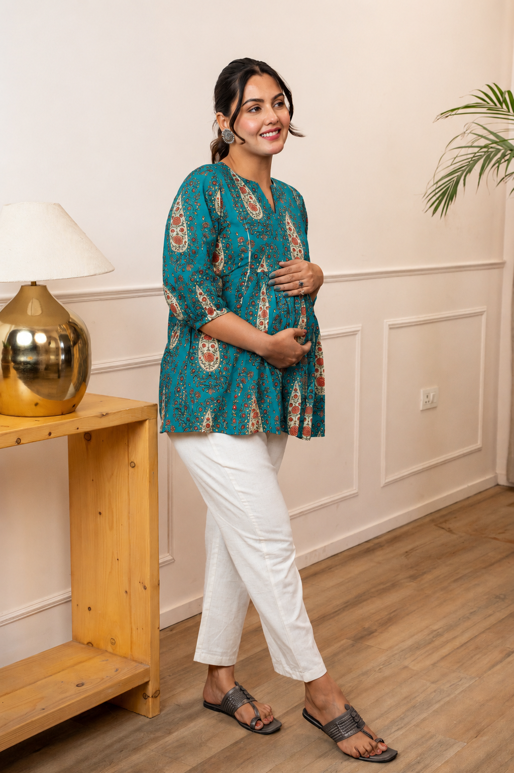 Noor Paisley Maternity & Nursing Top