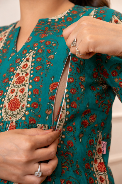Noor Paisley Maternity & Nursing Top