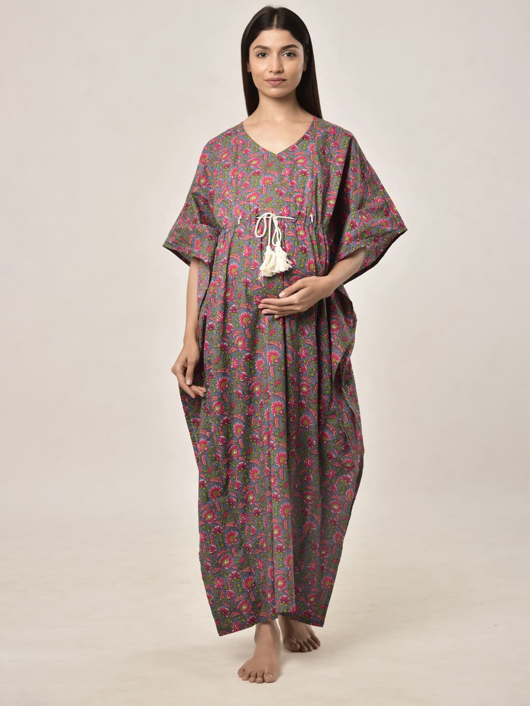 Antique Grey Maternity & Nursing Kaftan