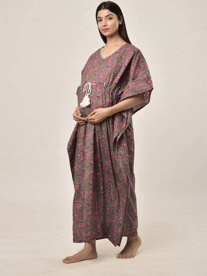 Antique Grey Maternity & Nursing Kaftan