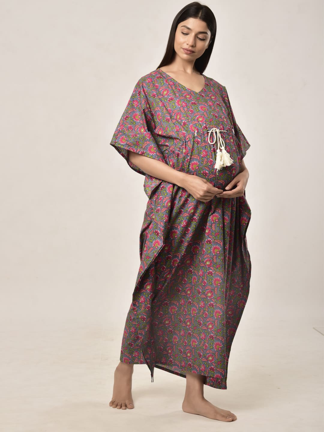Antique Grey Maternity & Nursing Kaftan