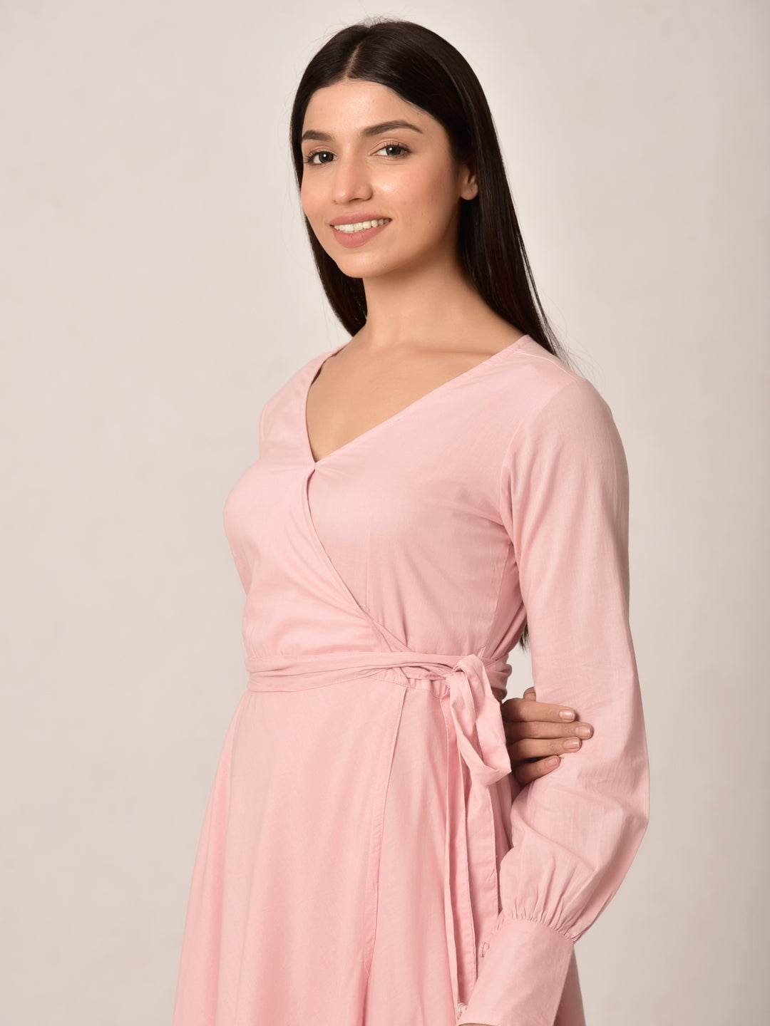 Rosy Glow Cotton Dress