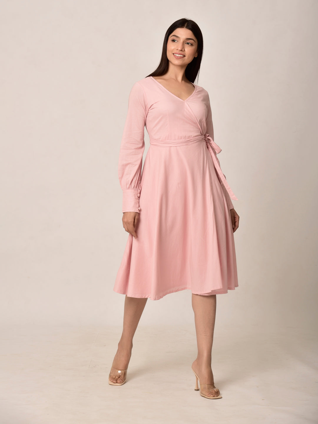Rosy Glow Cotton Dress
