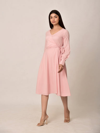 Rosy Glow Cotton Dress
