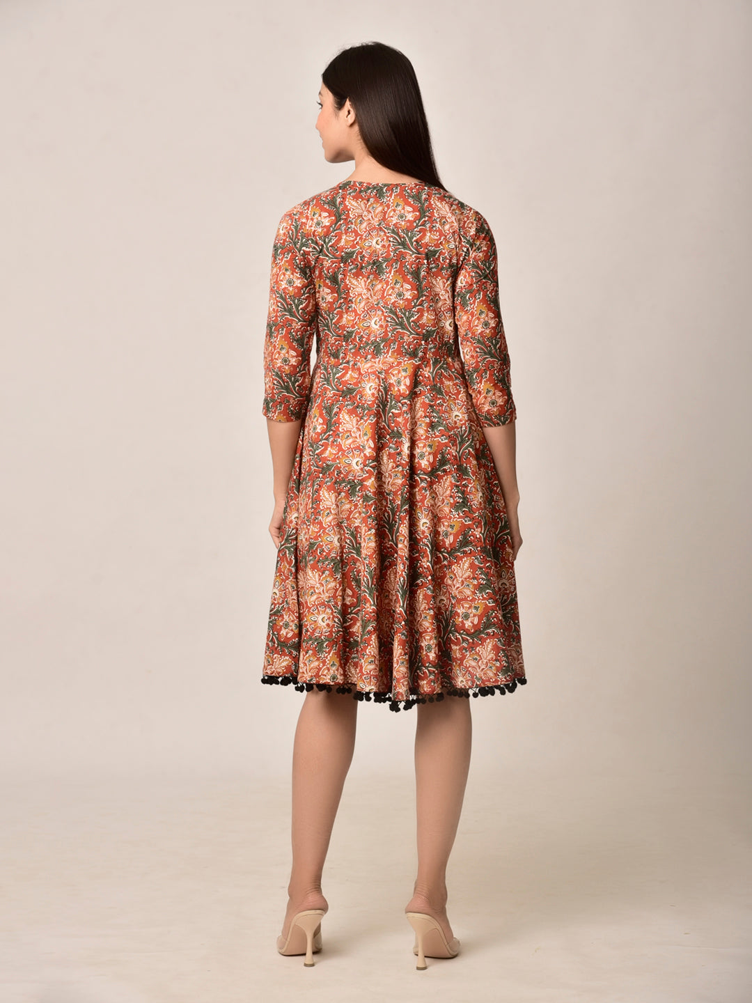 Red Bloom Cotton Dress