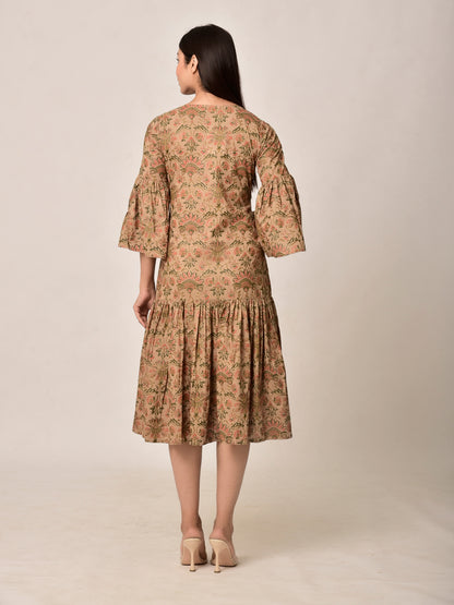 Beige Sand Cotton Dress