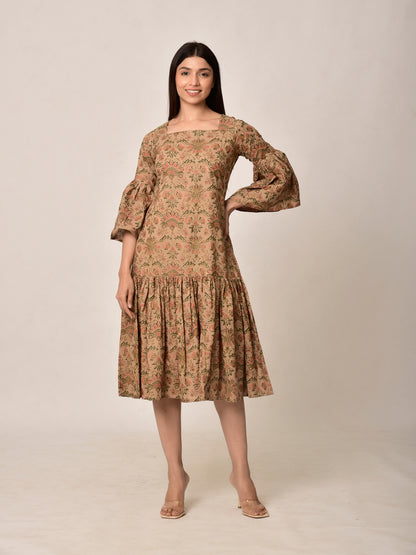 Beige Sand Cotton Dress