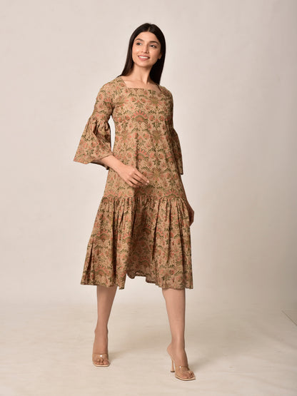 Beige Sand Cotton Dress