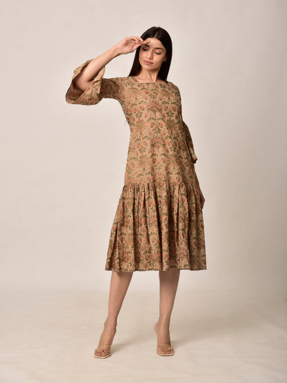 Beige Sand Cotton Dress