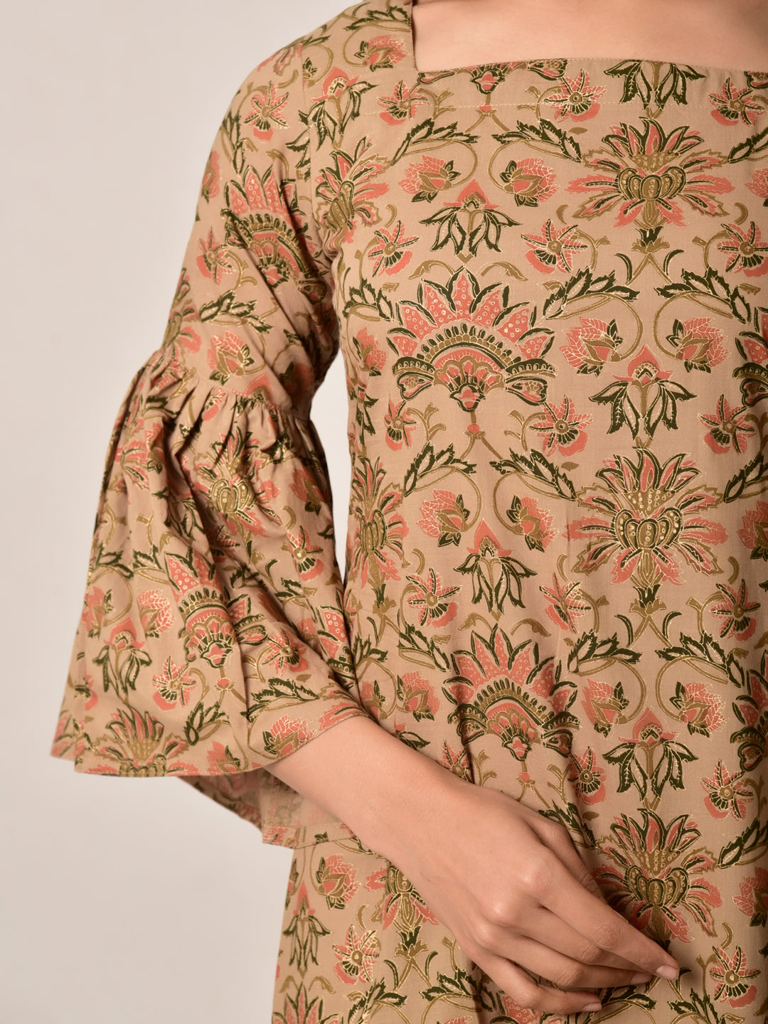 Beige Sand Cotton Dress