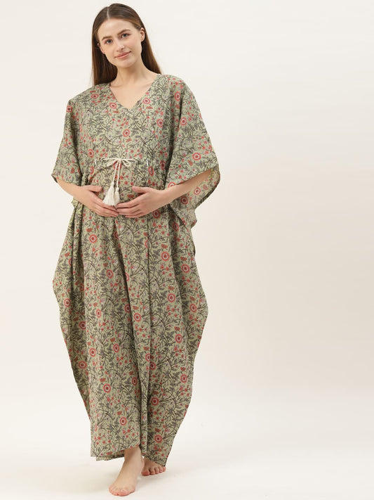Green Sundae Maternity & Nursing Kaftan