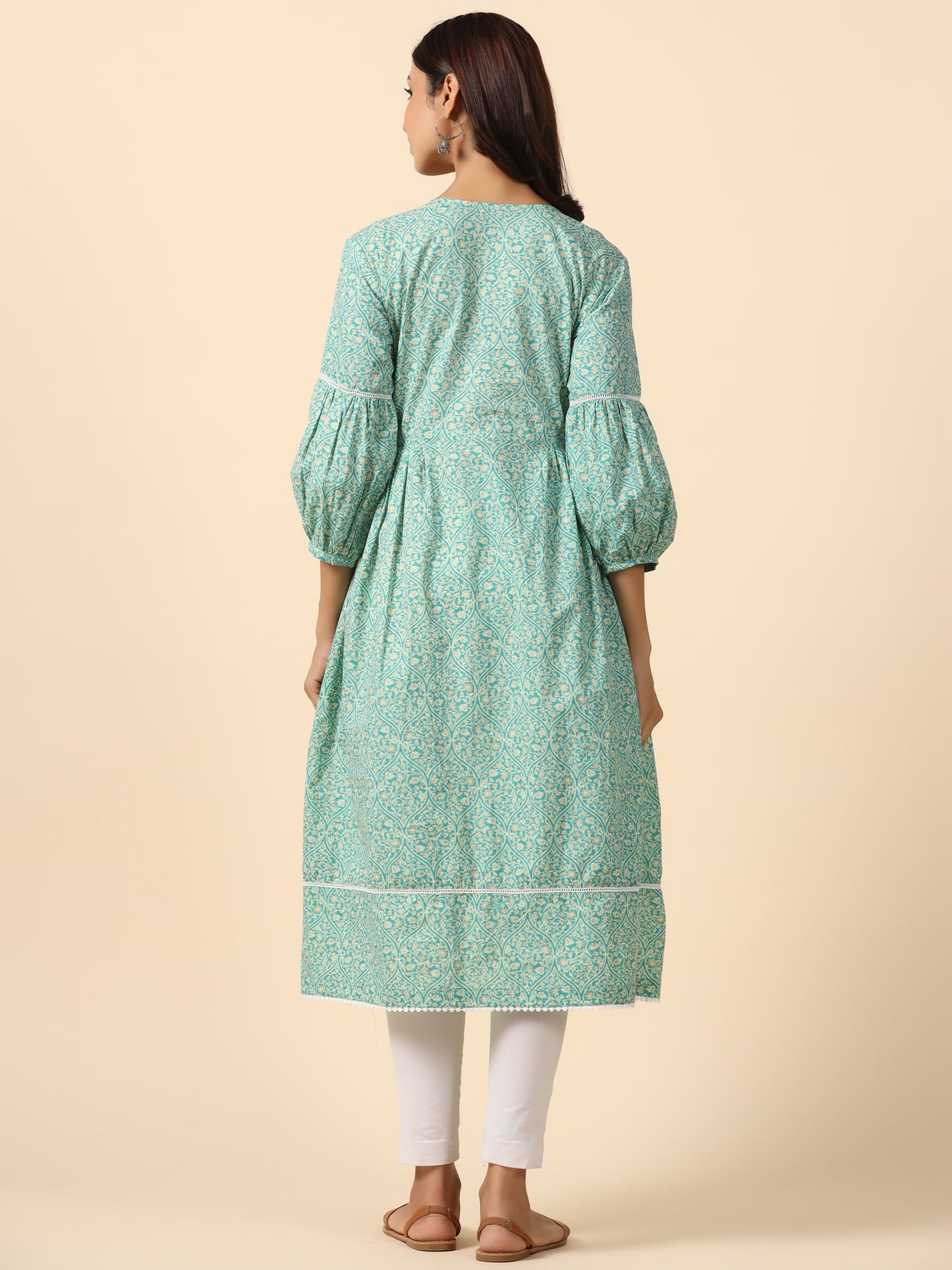 Turquoise Paradise Maternity & Nursing Kurta