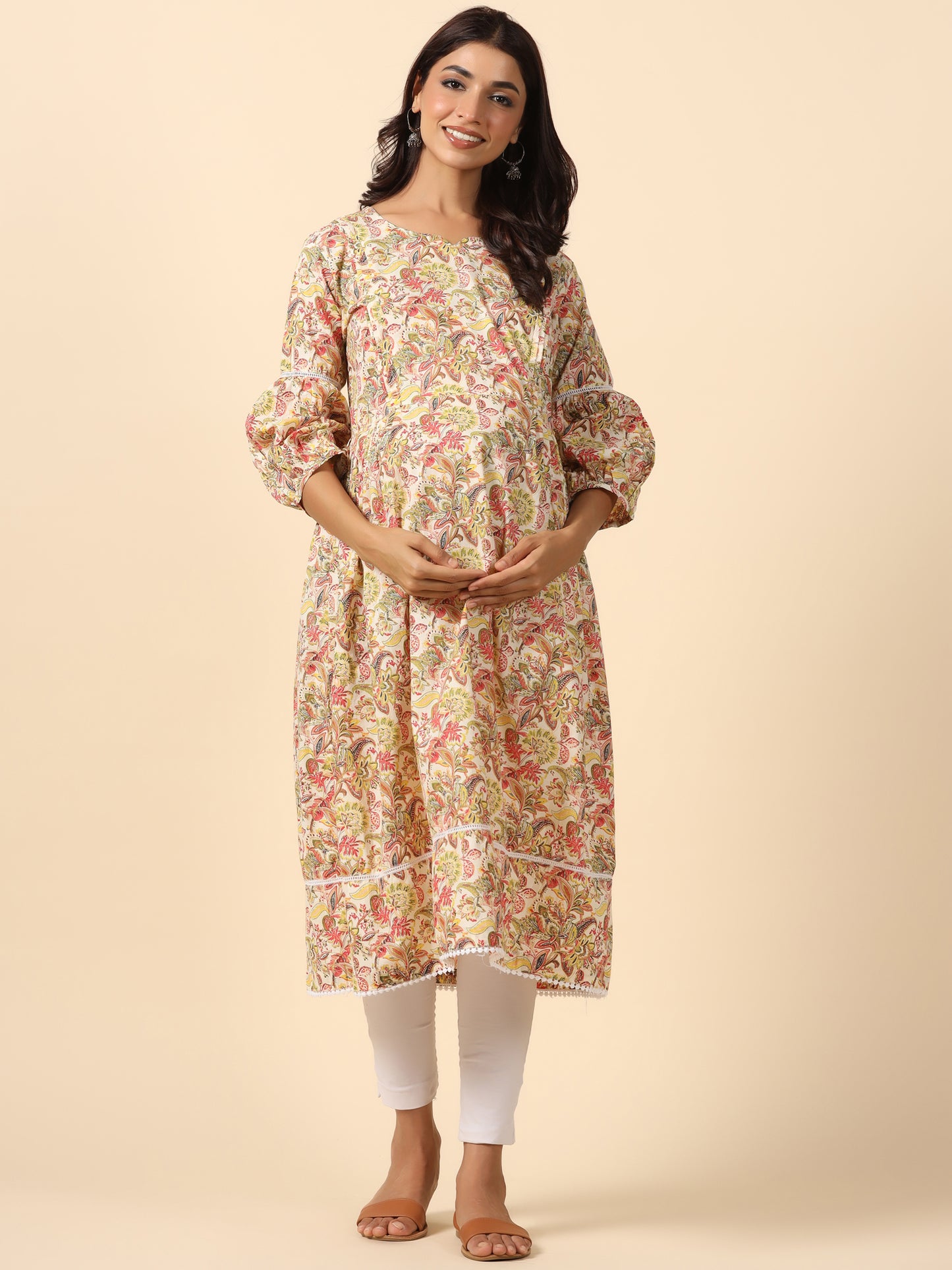 Artistic Bloom Maternity & Nursing Kurta