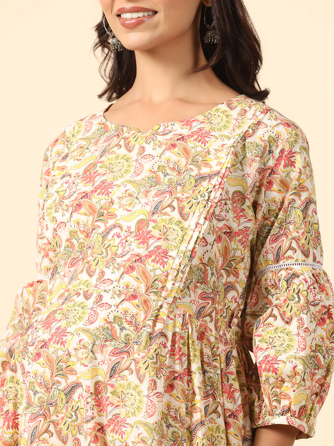Artistic Bloom Maternity & Nursing Kurta