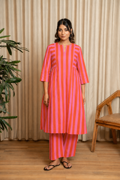 Coral Blush Maternity & Nursing  Co-ord Set