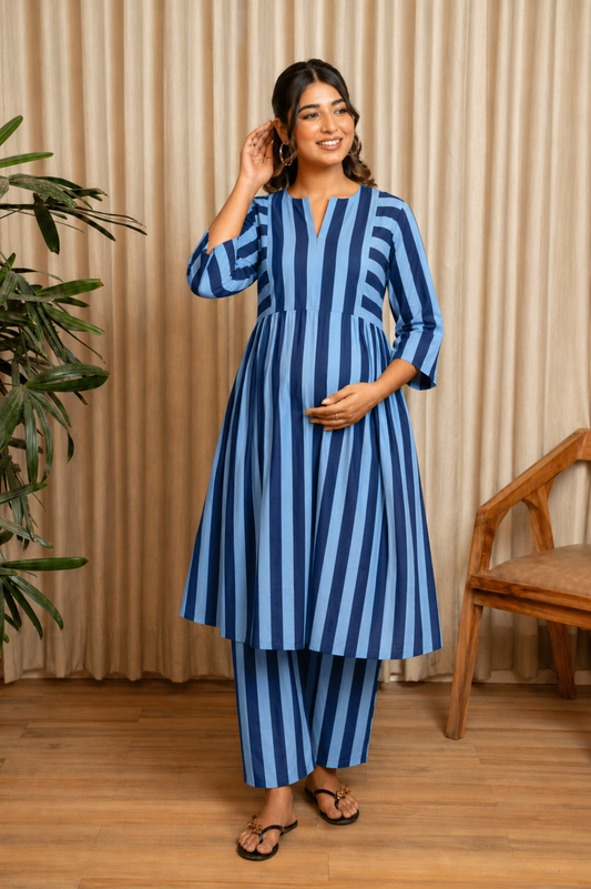 Azure Tide Maternity & Nursing Co-ord Set