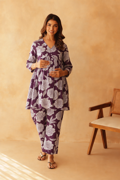Berry Blossom Maternity & Nursing Co-ord Set